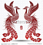 Illustration of Traditional Chinese phoenix ,vector illustration,Letters that phoenix