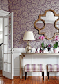 trobadour wallpaper (thibaut) in plum