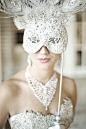 Ornate white masquerade mask .·:*¨¨*:·.Blanc.·:*¨¨*:·.