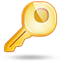 黄色的钥匙图标 iconpng.com #网页# #素材#