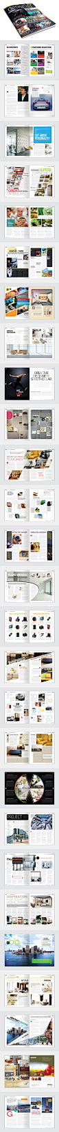 Magazine Template - InDesign 56 Page Layout V2 by BoxedCreative , via Behance