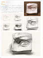 素描石膏 石膏五官 眼睛 全因素 结构,美术作品图库-美术宝图库