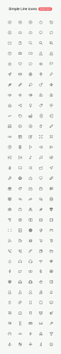 Simple Line Icons Webfont | GraphicBurger