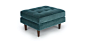 Sven Pacific Blue Ottoman - Primary View 2 of 8 (Click To Zoom).