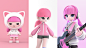 3D Character class cute girl Maya modeling SD stylized