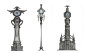 Fantasy clock tower sketch, Choi Hoshik