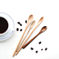 创意天然原木环保日式餐具长柄木勺子咖啡搅拌勺 搅拌棒长柄勺