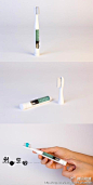【图】【能储存牙膏的#牙刷#】这是一个为旅行者设计的牙刷，它的..._一yun的收集_我喜欢网