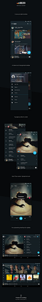 Deezer Material Design : This concept is a demonstration of my love for Deezer.