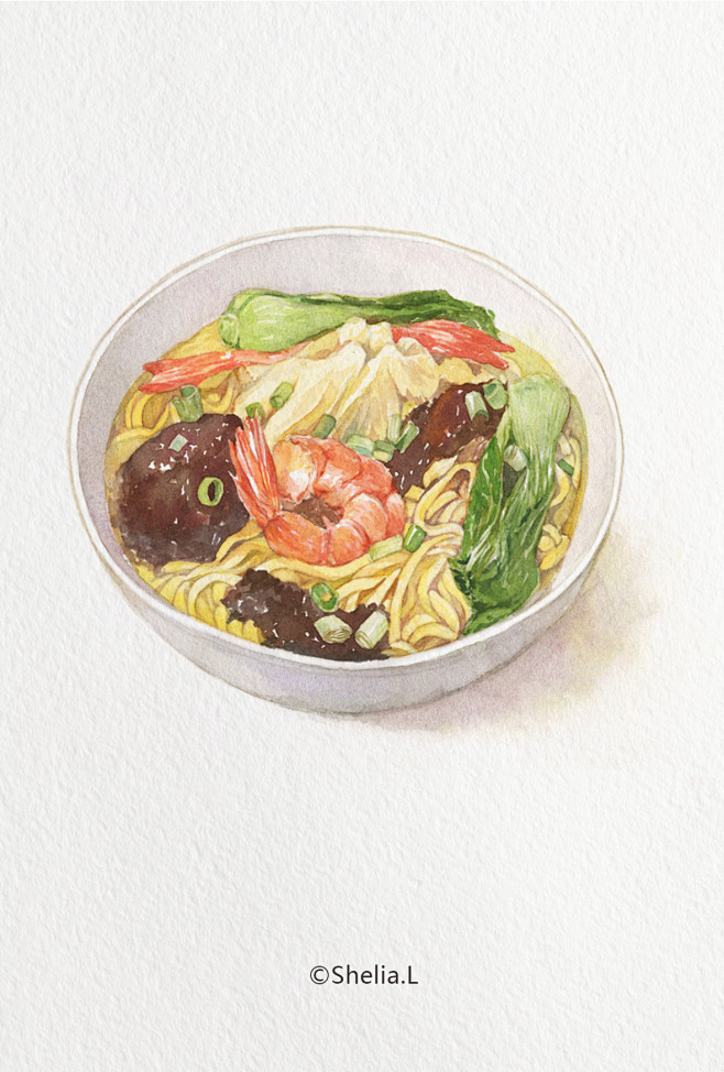 Yummy Food watercolo...