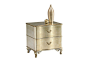 Lacquered wooden bedside table with drawers JULIE | Bedside table - SELVA