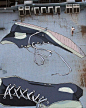 Gigantic Murals by Kitt Bennett - Inspiration Grid | Design Inspiration : Australian artist Kitt Bennett creates massive artworks, most of which are best seen from the sky. “Bennett’s murals are painted much like the walls of a house. The artist uses larg
