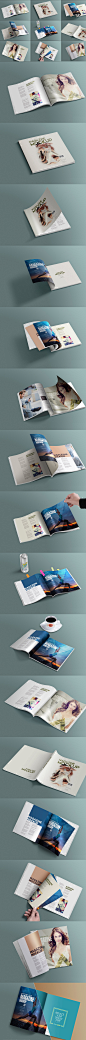 画册折页效果模版 PSD智能贴图模板品牌VI视觉系统提案素材VI神器