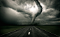 Download wallpaper 157, tornado, road, situations resolution 2560x1600