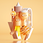 Character Illustrations : 3D Character Illustrations, Inspired by Picasso's Portrait Paintings. CRStudio OMARAQIL 