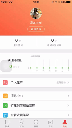 麒麒Kikki采集到user profile-个人中心