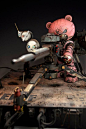 Pink Mecha Bear with Machine Gun: 