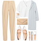 A fashion look from May 2015 featuring shirts & tops, zara coat and tapered trousers. Browse and shop related looks.