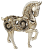11.50"H Silver Knight Horse Decorative Piece traditional-decorative-objects-and-figurines