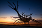 This is the The Sun Voyager (Icelandic: Sólfar) in Reykjavík, Iceland, by Jón Gunnar Árnason. The Sun Voyager is located on the waterfront north of Reykjavík's city centre, and points towards the sun when it is setting in the north, as suggested by the na