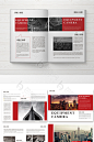 红色简约商务风格企业画册设计