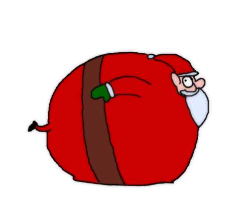 圣诞老人太胖了~驯鹿拉不动~所以……