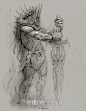 193 暗黑系幻想生物概念设定参考写实绘画原画草图美术设计素材-淘宝网