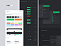 SG - take 01 ux ui dark ui signal music waves app styles manual buttons colors guide styleguide