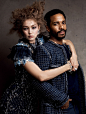 Alongside Andre Holland, Gigi Hadid models Chanel pearl embroidered dress