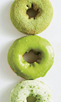 Not obsessed with matcha yet? These doughnuts will do the trick.: 