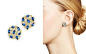 Temple St. Clair 18K Yellow Gold Pear Cluster Earrings with Sapphire and Diamonds - Bloomingdale's_2