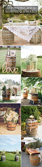 great ways to use wine barrels for country rustic wedding ideas: 