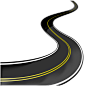 弯曲柏油马路矢量素材，素材格式：EPS，素材关键词：公路,马路