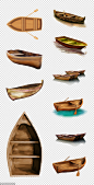 源文件-小船 卡通船 抽象 手绘 卡通 PNG免扣设计素材