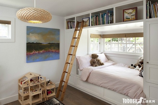 2013最新双人床卧室十平米儿童房装修效...