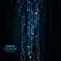 Dark background with technological design Free Vector
