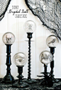 Spooky Crystal Ball Candlesticks