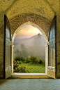 Arched Doorway, Tuscany, Italy