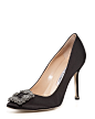 Manolo Blahnik Hangisi Satin Pump - Neiman Marcus