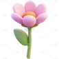 通用软3D立体彩色花朵花卉元素贴纸