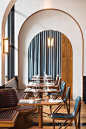 Origin Grill & Bar restaurant, Singapore | In the main room – furnished like an old-fashioned train station platform with hand-stitched Tripolina leather chairs and globe lamps – executive chef Heidi Flanagan works up a lip-smacking seasonal grill of 