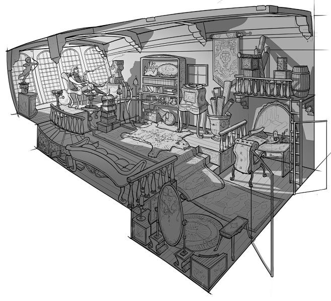 Interior drawing by ...