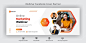 Vector online marketing webinar facebook cover banner template