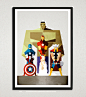 The Avengers : Ilustración de The Avengers para lámina A1(594X841mm).