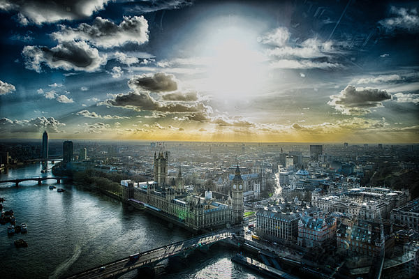 London, from sky by ...