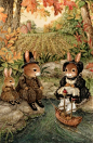 Susan Wheeler -- Sweet Home兔子一家温馨手绘。再见兔年。
