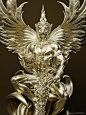 King Garuda (พญาครุฑไตรโลกนาถ), ToTo Dost : พญาครุฑผู้เป็นที่พึ่งแก่โลกทั้งสาม
Sculpt in Zbrush 
Render in Blender cycles 
Thank you!
Follow |https://www.facebook.com/Totodostart
| https://www.instagram.com/totodost/