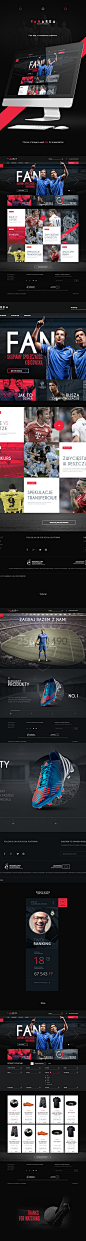 Football Fan Site & Shop on Behance (724x10449) #web#