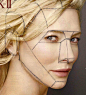 draw planes of the face over magazine images