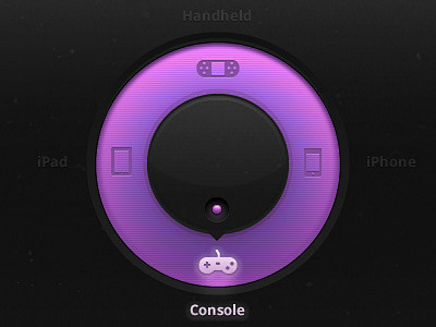 紫色的表盘按钮